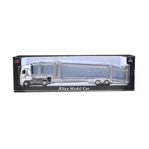 تریلی حمل خودرو سفید مدل بنز آکتروس 1:50 Trailer Model Benz Actros_اسباب بازی